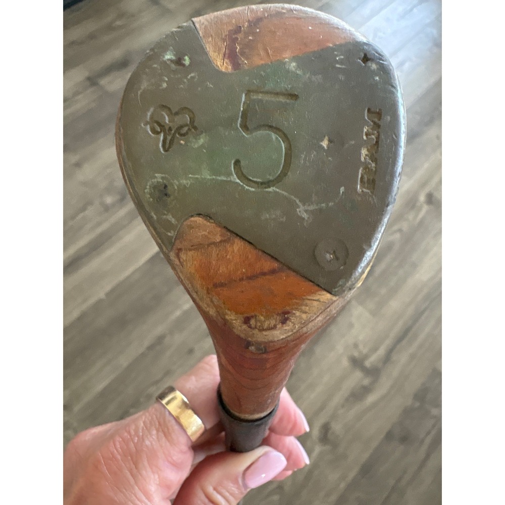 Vintage Ram 5 Wood Golf Club Right Hand Steel Shaft Laminated Wood Head 41 Inch